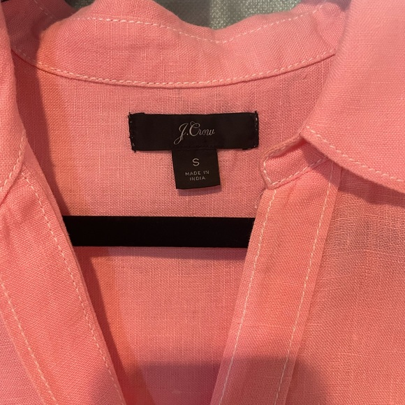 Pink Linen J. Crew Top - Picture 2 of 3